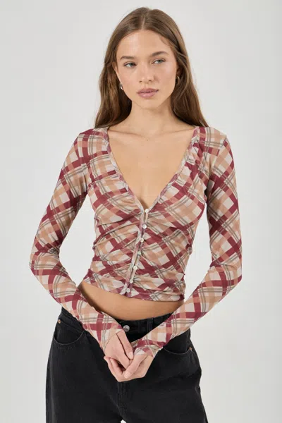 Rolla's Jeans Field Lines Long Sleeve Top In Multi