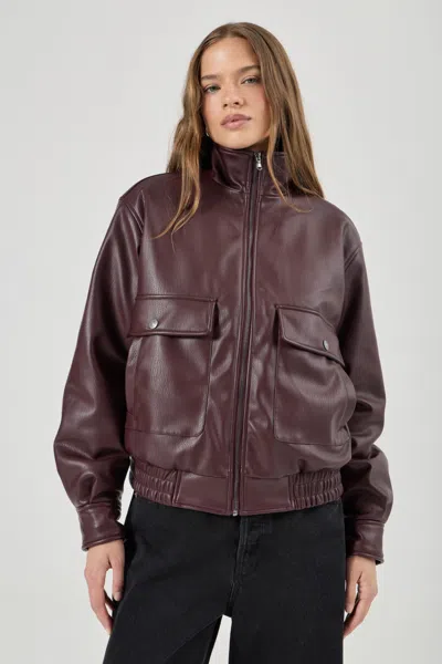 Rolla's Jeans Tunnels Bomber Jacket In Purple