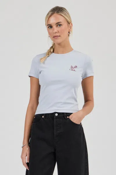 Rolla's Jeans Us Baby Tee Rose In Blue