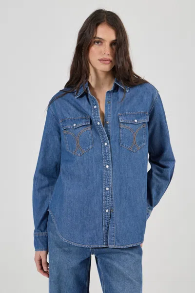 Rolla's Jeans Us Chelsea Denim Shirt In Blue