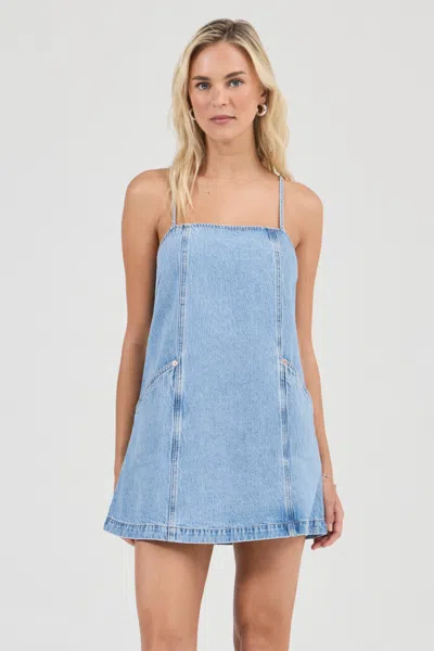 Rolla's Jeans Us Deco Denim Cami Dress In Blue