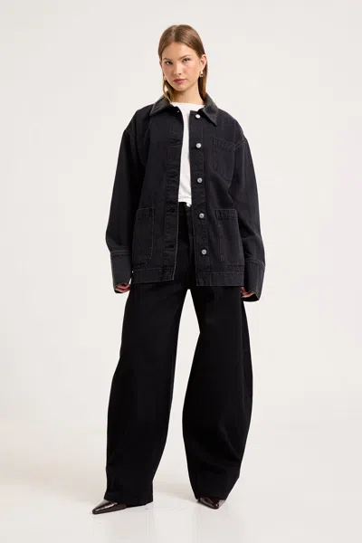 Rolla's Jeans Us Denim Chore Jacket In Mercer Black