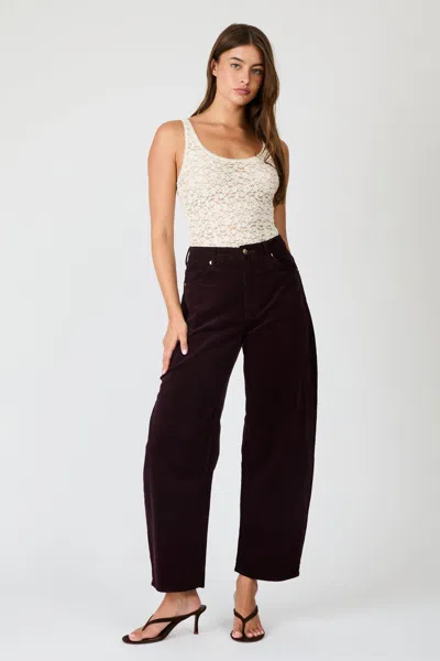 Rolla's Jeans Us Gigi Barrel Corduroy Pants In Dark Cherry