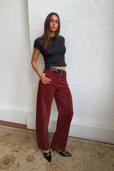Rolla's Jeans Us Gigi Barrel Jean In Burnt Sienna Cord