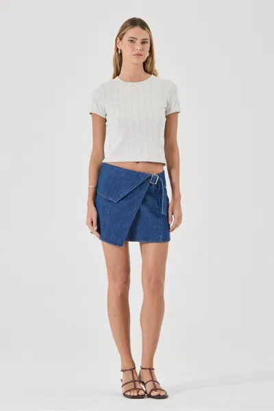 Rolla's Jeans Us Lenny Wrap Mini Skirt In Blue