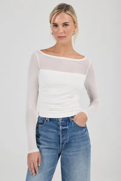 Rolla's Jeans Us Macy Long Sleeve Tee In White
