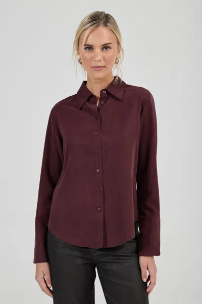 Rolla's Jeans Us Muse Shirt In Burgundy