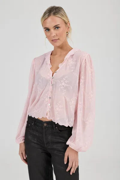 Rolla's Jeans Us Petal Bloom Blouse In Pink
