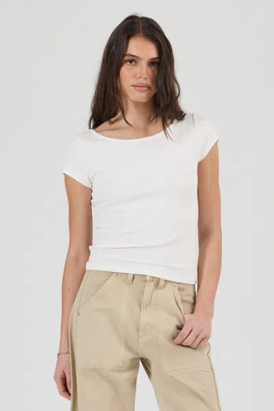 Rolla's Jeans Us Pointe Rib Baby Tee In White