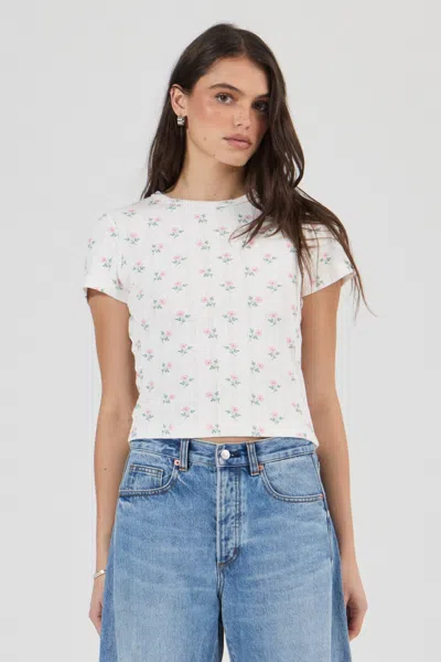 Rolla's Jeans Us Pointelle Classic Tee In White