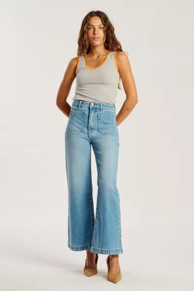 Rolla's Jeans Us Sailor Wide Leg Cinch Jeans In Blue