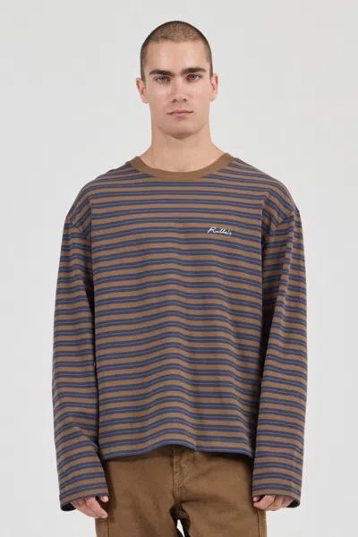 Rolla's Jeans Us Stripe Long Sleeve Tee In Multi