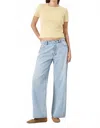 Rolla's 90s Relaxed Faded Blue High Waist Nonstretch Straight Leg Jeans In Blue