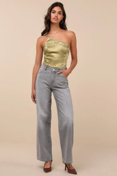 Rolla's Kate Washed Grey Mid-rise Baggy Jeans