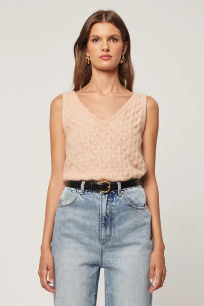 Rolla's Lace Knit Tank Sabine In Pink