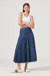 Rolla's Liv Chevron Skirt In Blue