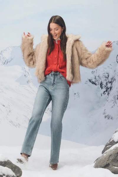 Rolla's Loulou Light Wash High-rise Straight Leg Jeans In Blue