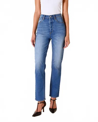 Rolla's Loulou Straight Jeans In Iris Blue