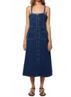 Rolla's Mara Midi Dress In Dark Vintage Indigo In Blue