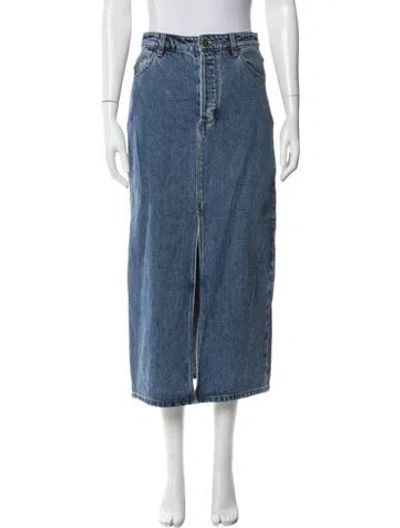 Pre-owned Rolla's Midi Length Skirt In Blue
