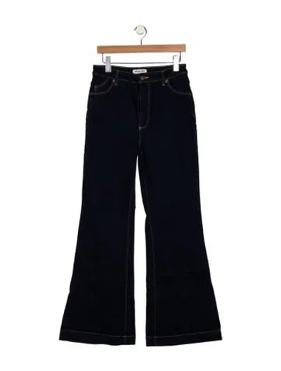 Pre-owned Rolla's Mid-rise Flared Jeans In Blue