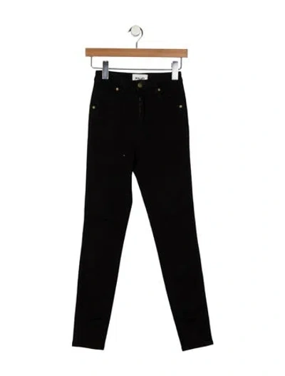 Pre-owned Rolla's Mid-rise Skinny Leg Jeans In Black