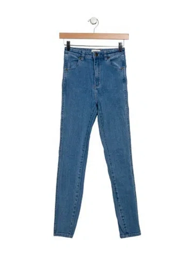 Pre-owned Rolla's Mid-rise Skinny Leg Jeans In Blue