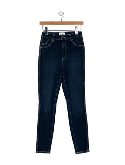Pre-owned Rolla's Mid-rise Skinny Leg Jeans In Blue