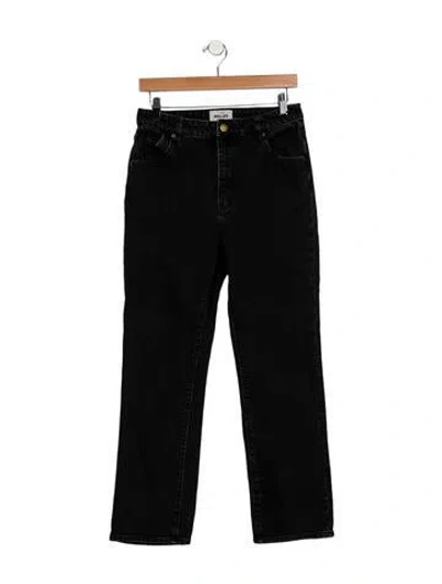 Pre-owned Rolla's Mid-rise Straight Leg Jeans In Black