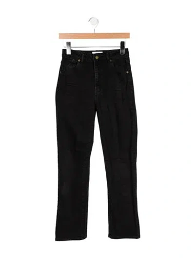 Pre-owned Rolla's Mid-rise Straight Leg Jeans In Black