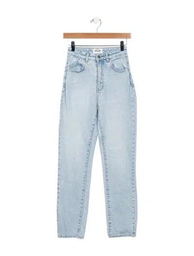 Pre-owned Rolla's Mid-rise Straight Leg Jeans In Blue