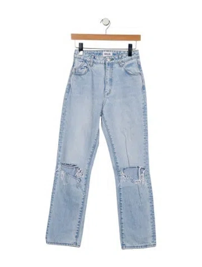 Pre-owned Rolla's Mid-rise Straight Leg Jeans In Blue