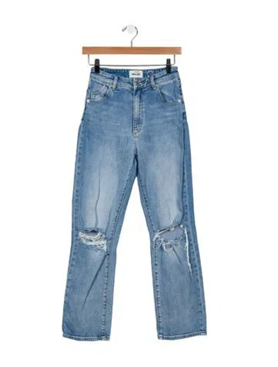 Pre-owned Rolla's Mid-rise Straight Leg Jeans In Blue