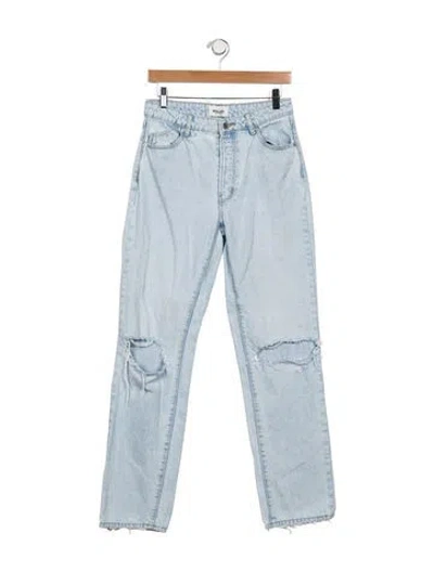 Pre-owned Rolla's Mid-rise Straight Leg Jeans In Blue