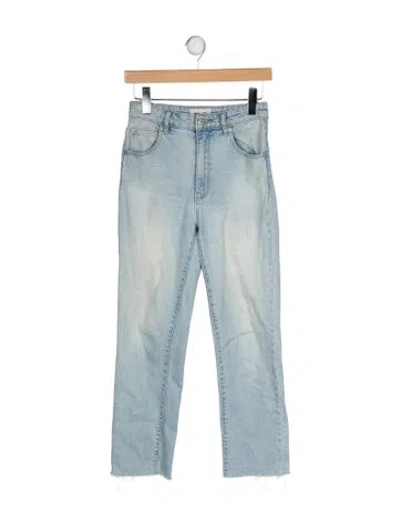 Pre-owned Rolla's Mid-rise Straight Leg Jeans In Blue