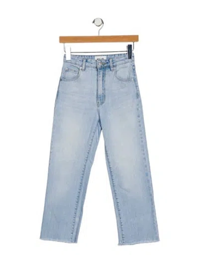 Pre-owned Rolla's Mid-rise Straight Leg Jeans In Blue