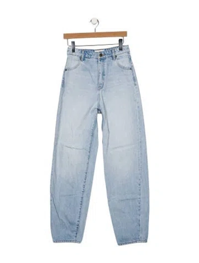 Pre-owned Rolla's Mid-rise Straight Leg Jeans In Blue