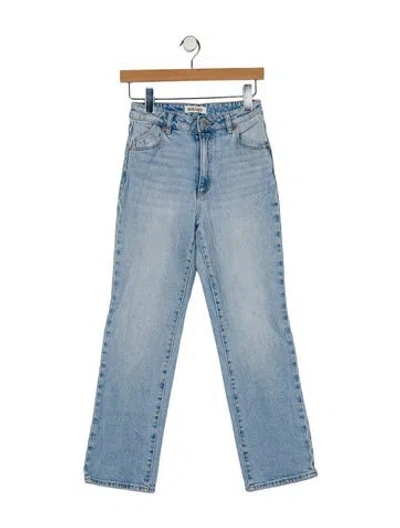 Pre-owned Rolla's Mid-rise Straight Leg Jeans In Blue