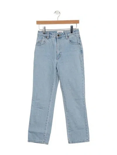 Pre-owned Rolla's Mid-rise Straight Leg Jeans In Blue
