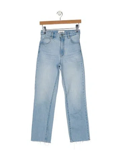Pre-owned Rolla's Mid-rise Straight Leg Jeans In Blue