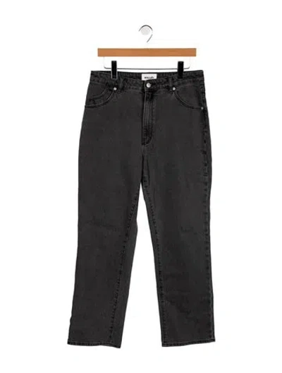 Pre-owned Rolla's Mid-rise Straight Leg Jeans In Gray