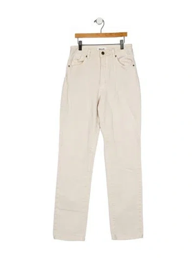 Pre-owned Rolla's Mid-rise Straight Leg Jeans In Neutral