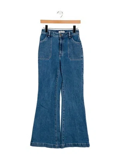 Pre-owned Rolla's Mid-rise Wide Leg Jeans In Blue