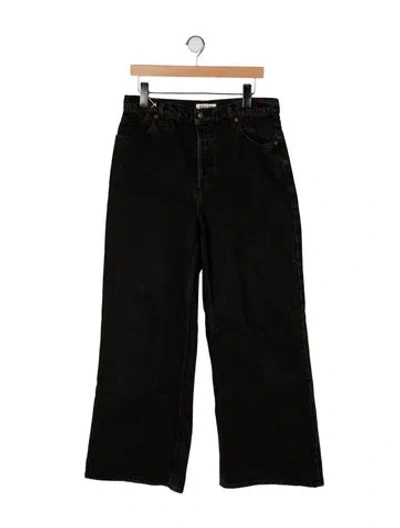 Pre-owned Rolla's Mid-rise Wide Leg Jeans In Brown