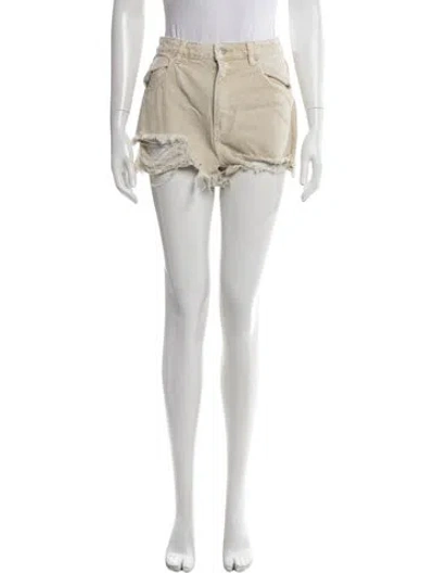 Pre-owned Rolla's Mini Shorts In Neutral