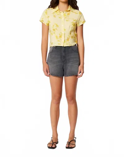 Rolla's Mirage Denim Short In Worn Black In Gold