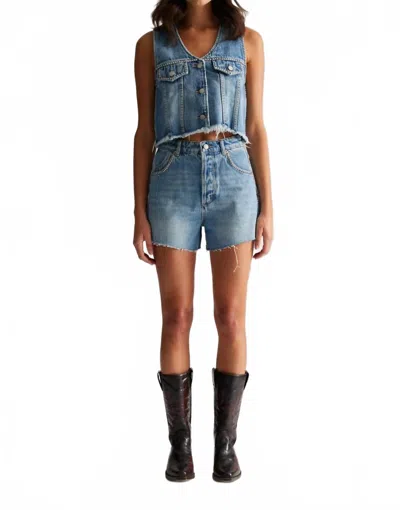 Rolla's Mirage Jean Shorts In Stud Wash In Blue