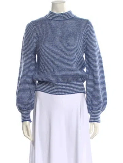 Pre-owned Rolla's Mock Neck Sweater In Blue
