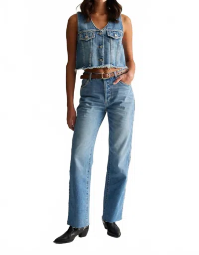 Rolla's Morgan Denim Vest In Stud Wash In Blue