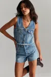 Rolla's Morgan Studded Vest In Canyon Blue In Stud